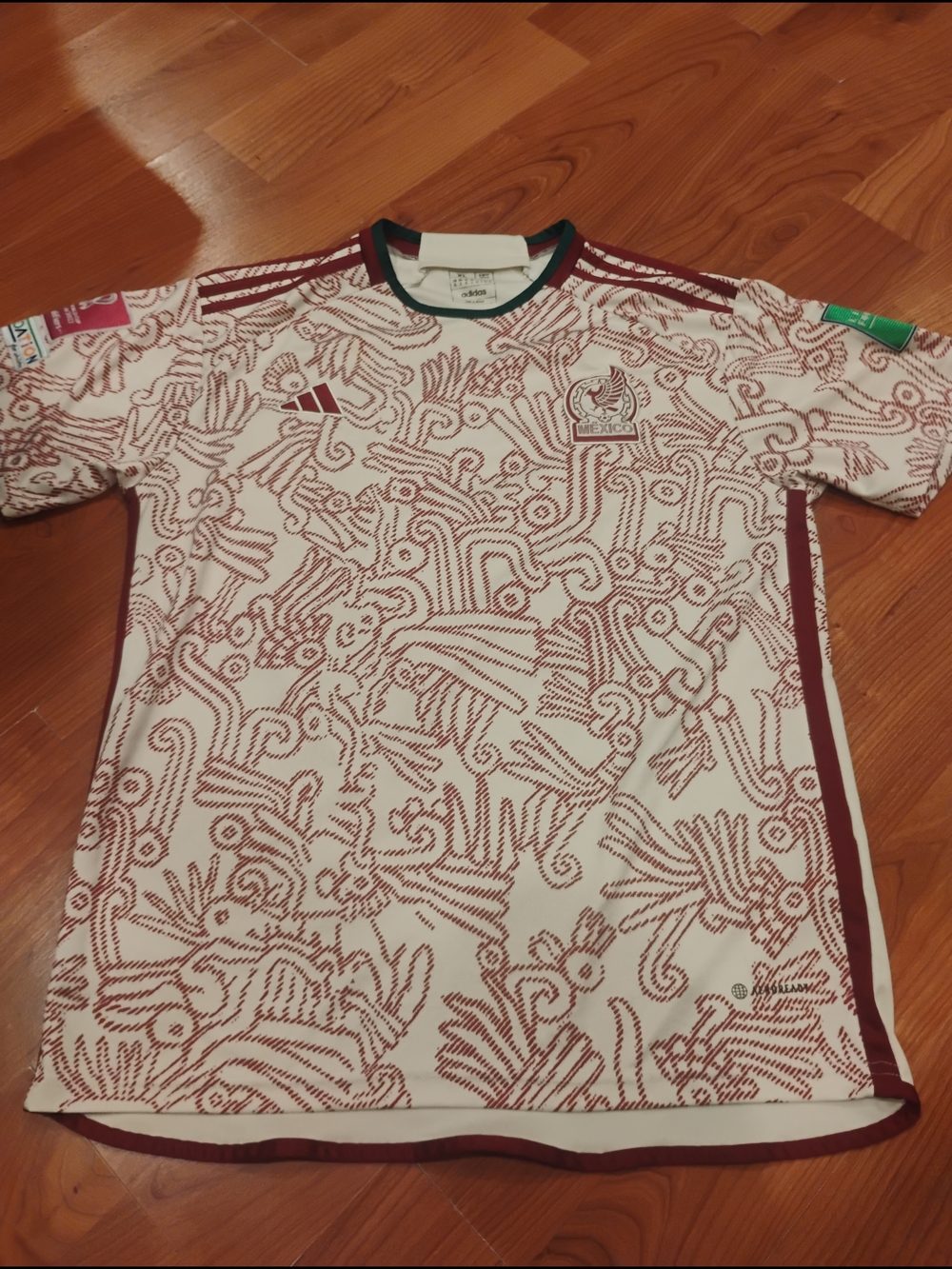 adidas Men Sex Cream & Maroon Graphic Soccer Jersey